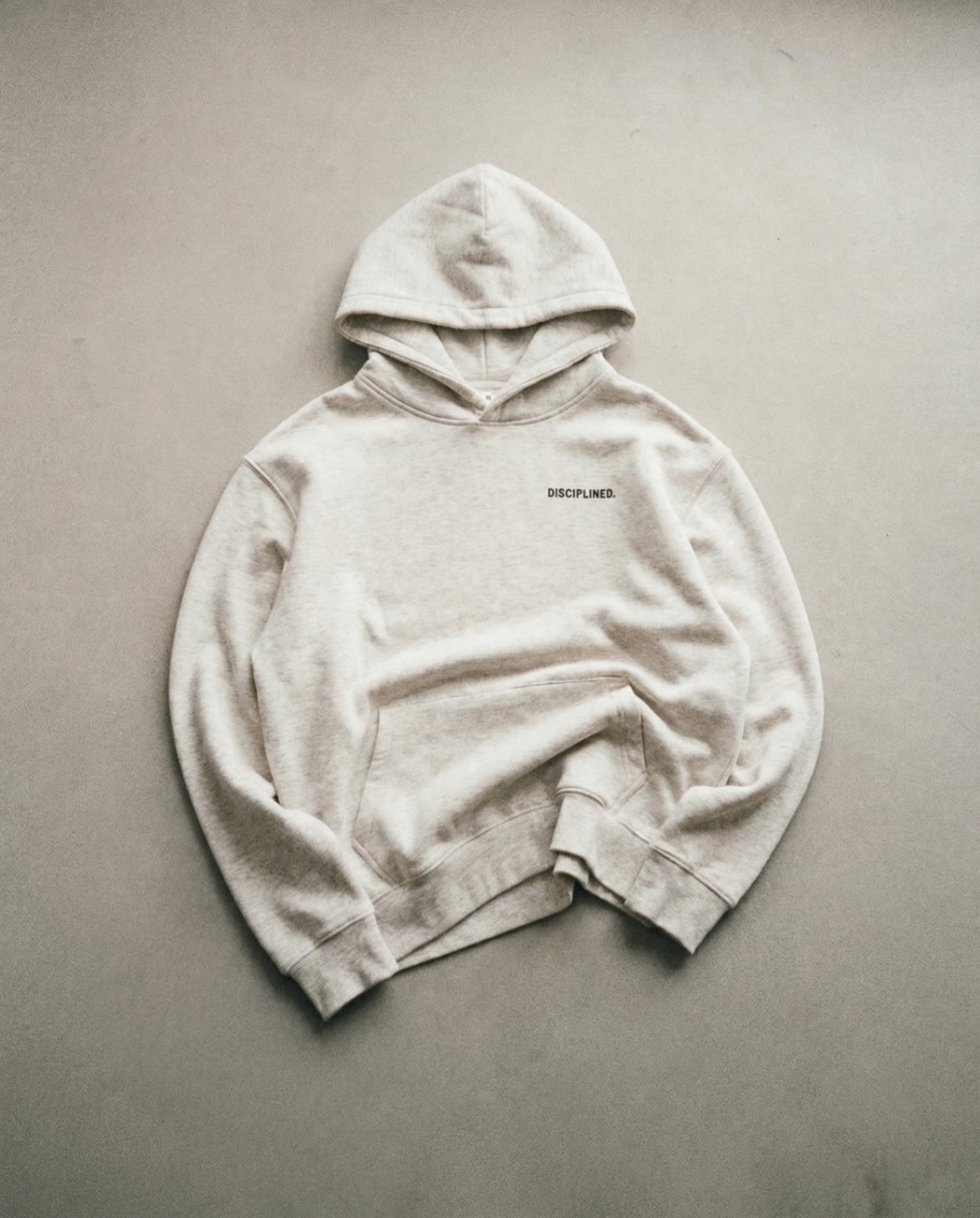 DISCIPLINED. hoodie — studio still