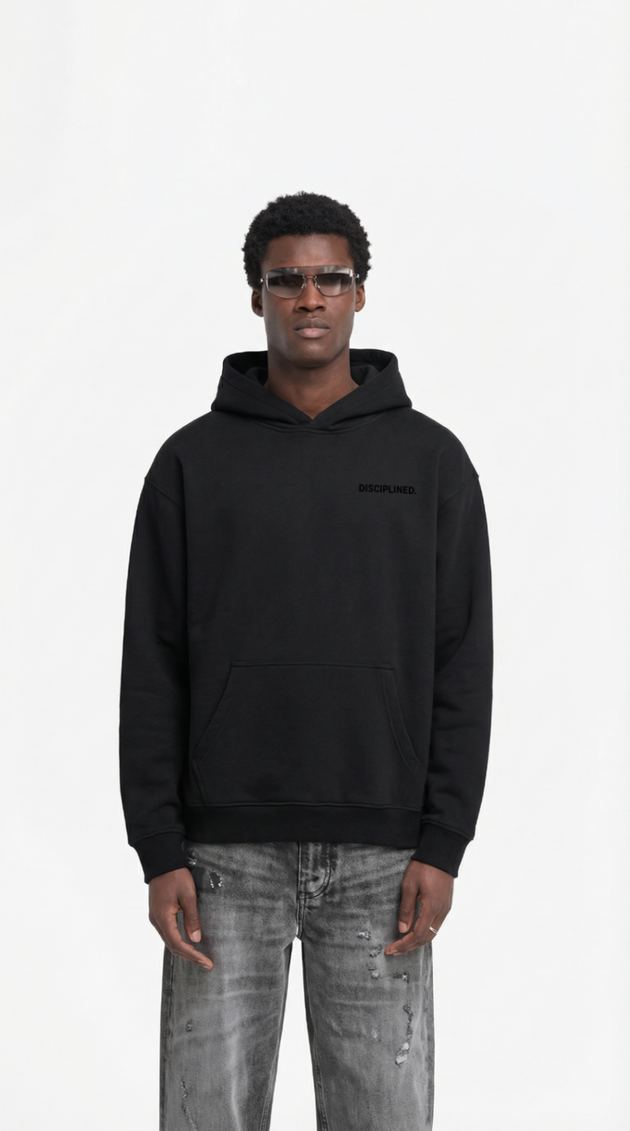 Snow Wash Fleece Oversize Hoodie — alt view